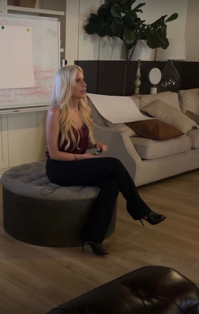 Kimberly mentoring in session